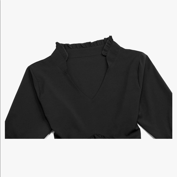 V Neck Ruffle Dress - Picture 3 of 6